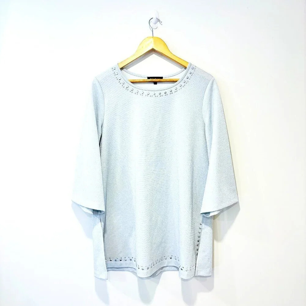 CLAIRE FRANCE Silver sparkly tunic